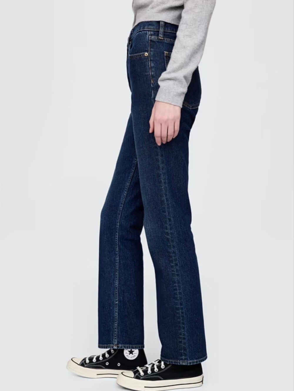 GAP Dark 90s Straight Leg High Rise Jeans. Size 4. #JW - Picture 3 of 8